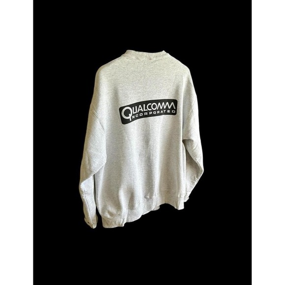 Qualcomm Inc Vintage 90's Sweatshirt Sz‎ Large Tech Silicon Valley *flaws